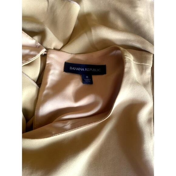 Banana Republic Size 8 Dress Yellow Gold‎ Layered Sleeveless - Picture 4 of 4